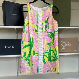 Lilly Pulitzer Vibrant Pink and Yellow Mini Dress Girls 14